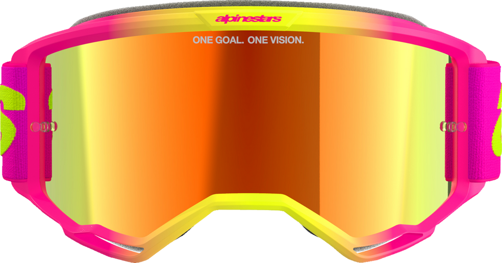 Alpinestars Vision 5 Goggle - Wordmark - Pink/Yellow Fluo