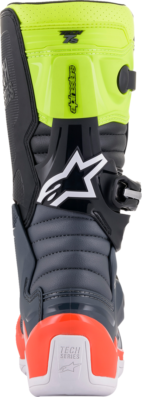 Youth - Alpinestars Tech 7S Boots - Black/Gray/Red/White/Yellow
