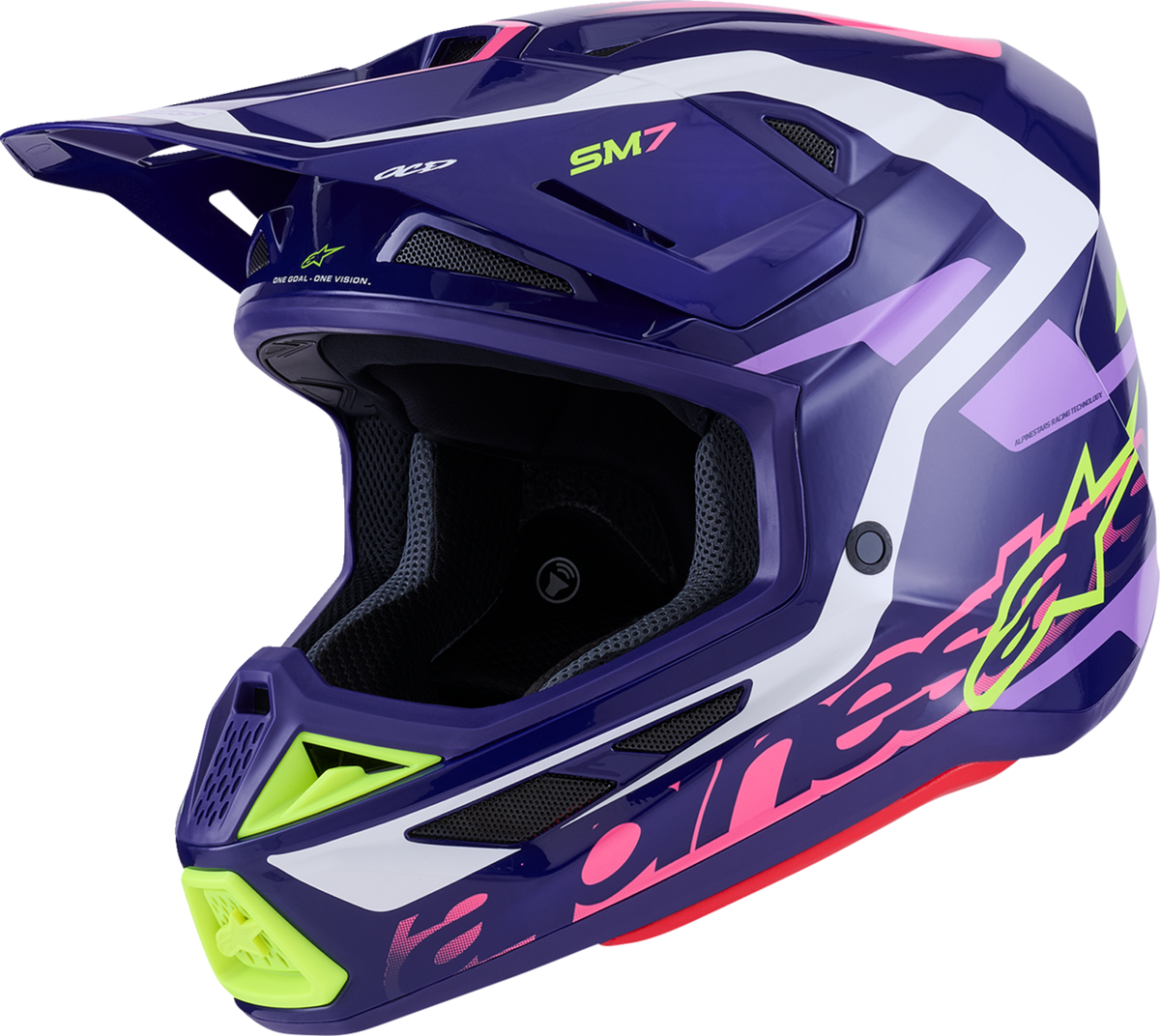 Adult - Alpinestars SM7 Deed Helmet - Gloss Purple/Pink