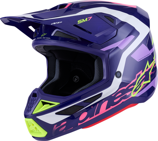 Adult - Alpinestars SM7 Deed Helmet - Gloss Purple/Pink