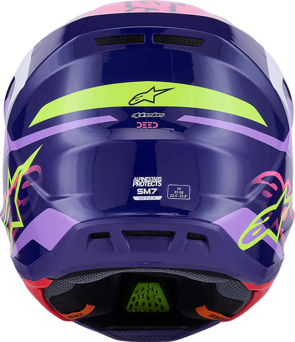 Adult - Alpinestars SM7 Deed Helmet - Gloss Purple/Pink