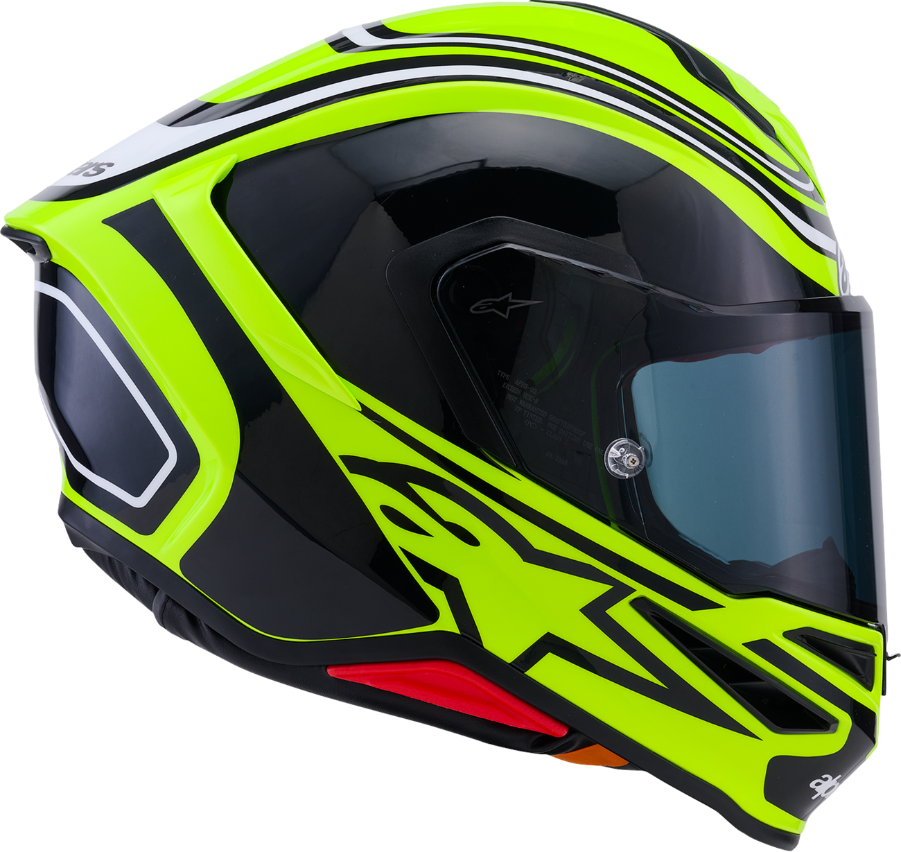 Adult - Alpinestars Supertech R7 Zeal Helmet - Gloss Yellow Fluo/Black/White