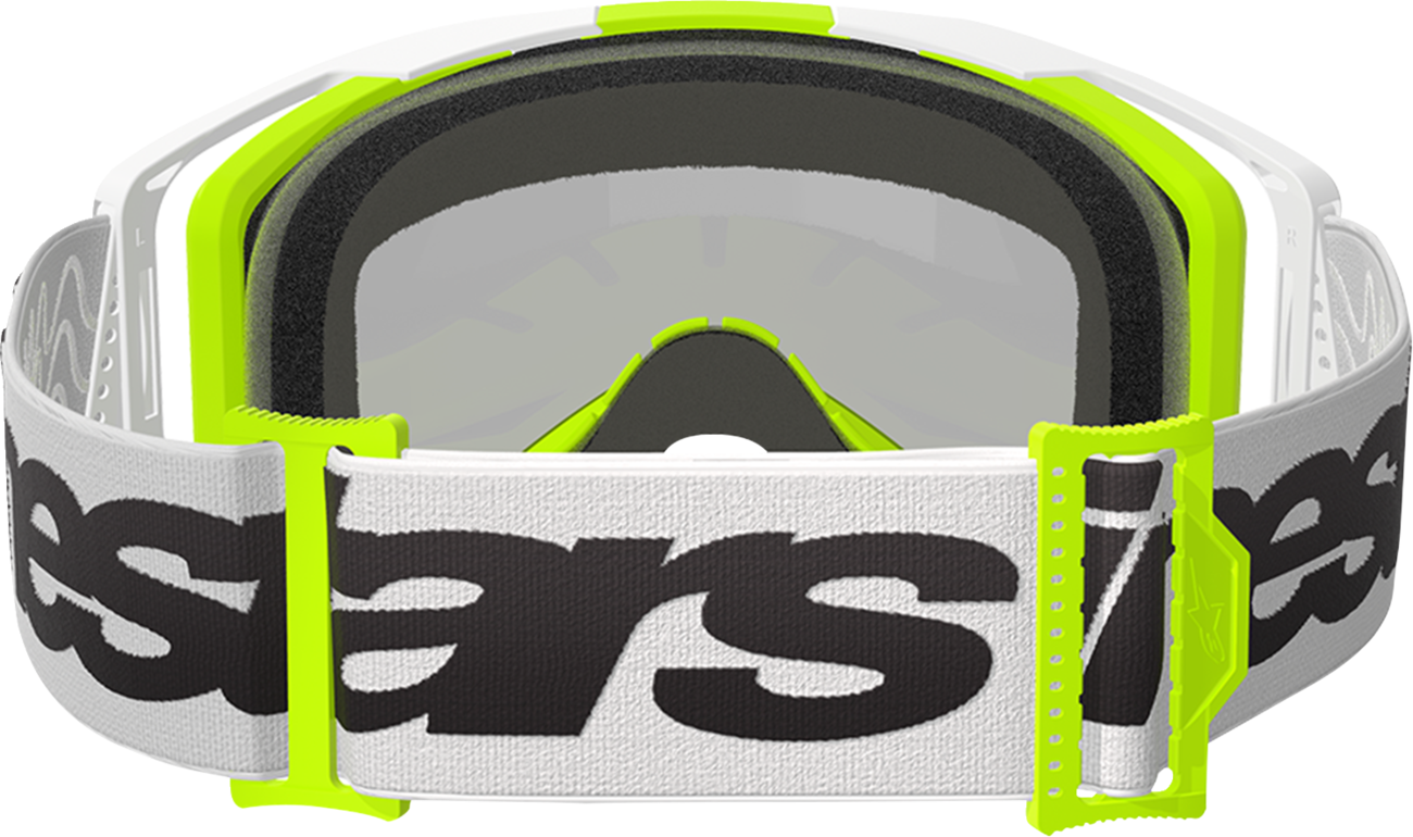 Alpinestars Vision 8 Goggle - Wordmark - White/Yellow Fluo