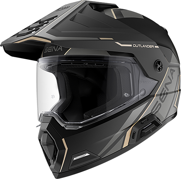 Adult - Sena Outlander Helmet - Matte Black