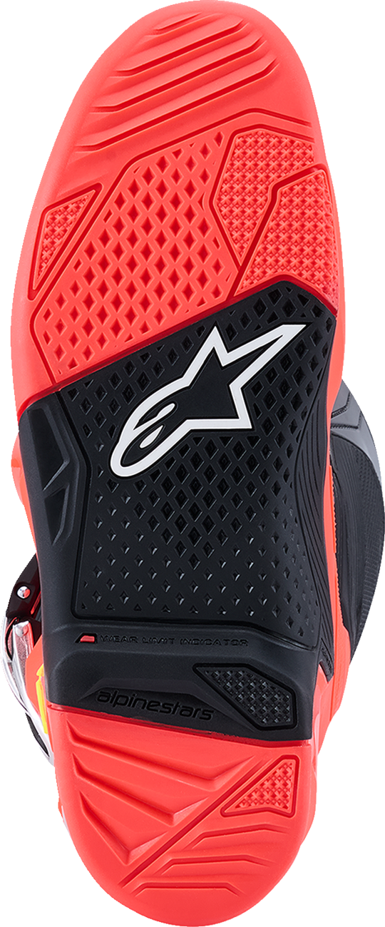 Adult - Alpinestars Tech 7 Boots - Black/Fluorescent Red/Fluorescent Pink
