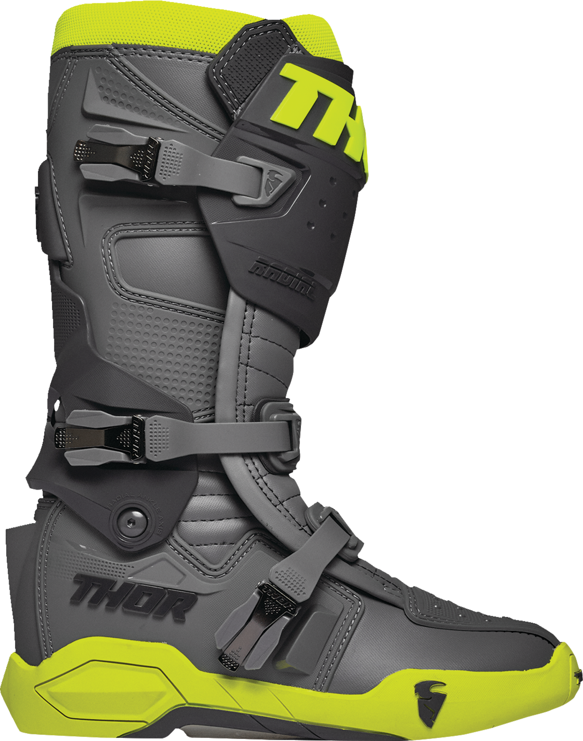 Adult - Thor Radial MX Boots - Gray/Fluorescent Yellow