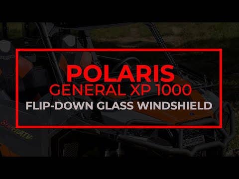 Polaris General 1000 Flip-Down Glass Windshield