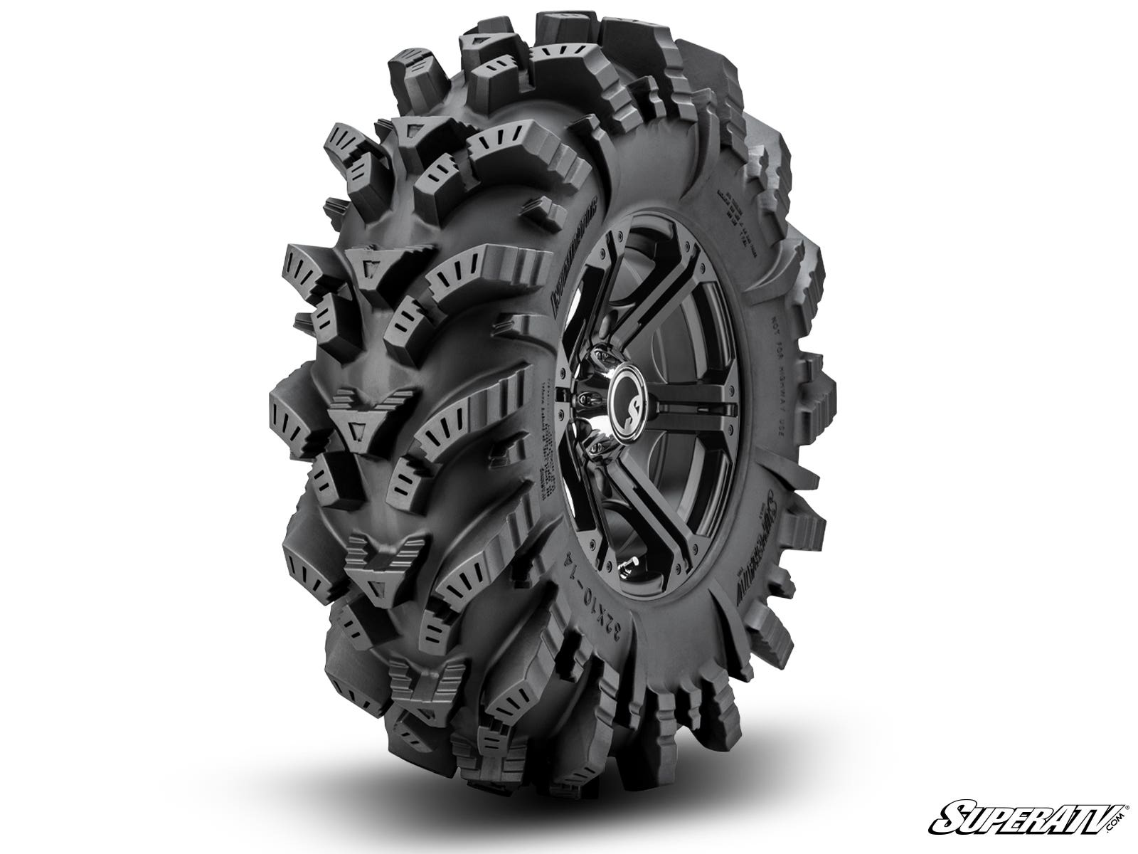INTIMIDATOR TIRES 26X10X14 ON 14" BANDIT H-SERIES BLACK WHEELS 4/156 PATTERN