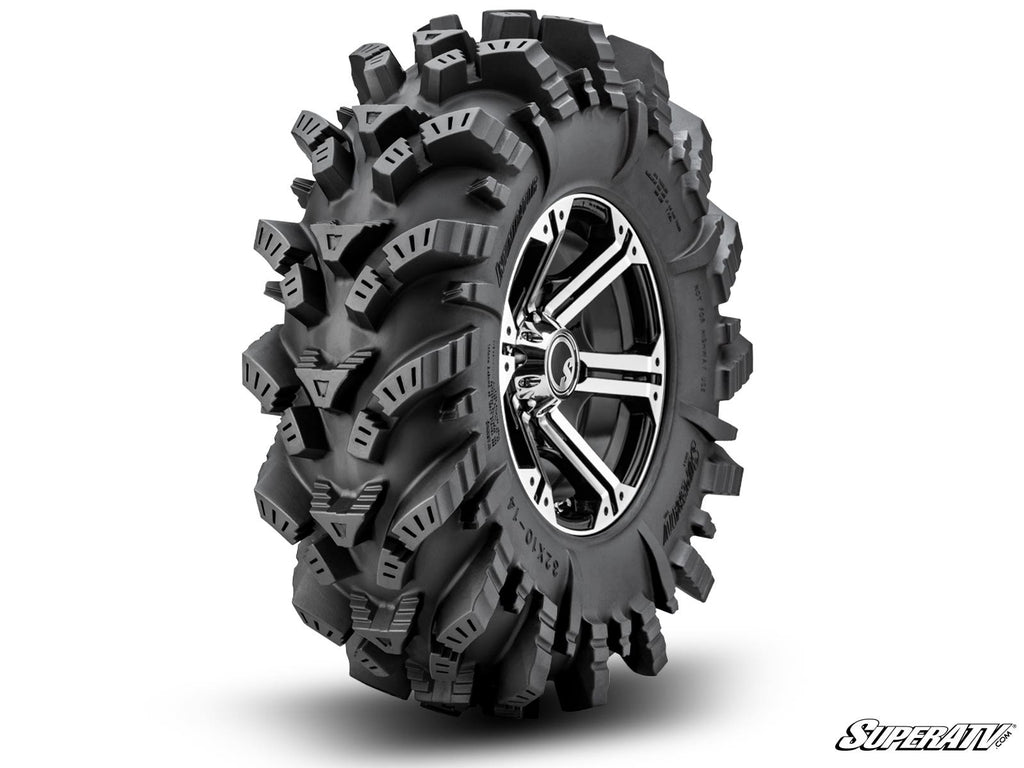 INTIMIDATOR TIRES 30X10X14 ON 14" BANDIT H-SERIES MACHINED FINISH WHEELS 4/156 PATTERN