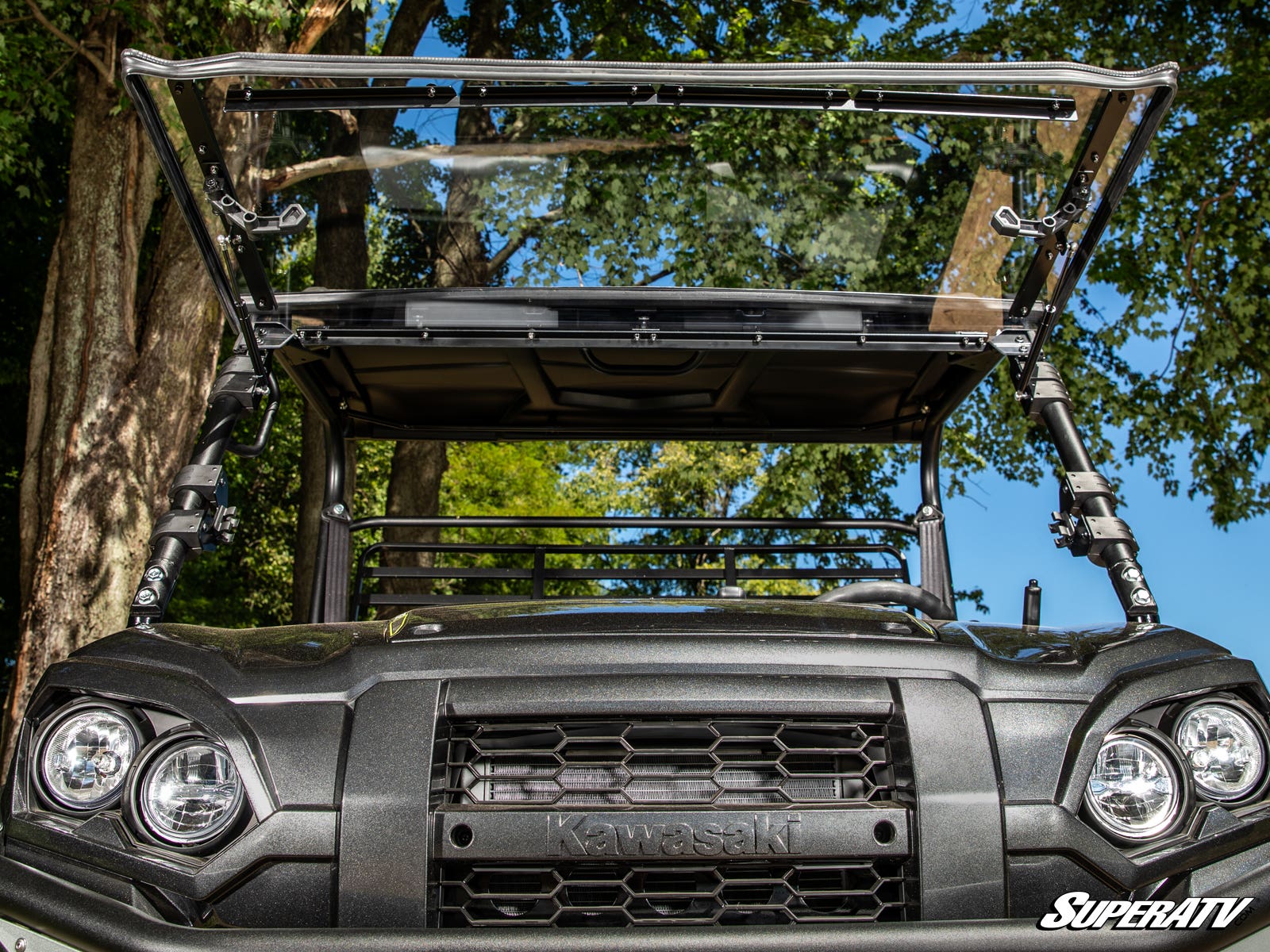KAWASAKI MULE PRO SCRATCH RESISTANT FLIP WINDSHIELD
