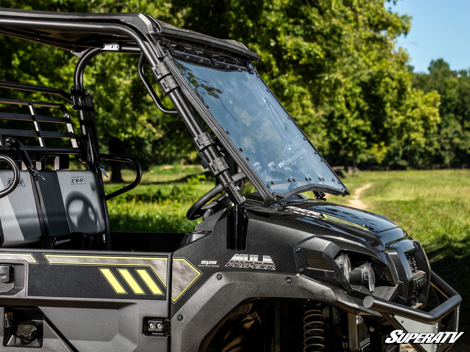 KAWASAKI MULE PRO SCRATCH RESISTANT FLIP WINDSHIELD