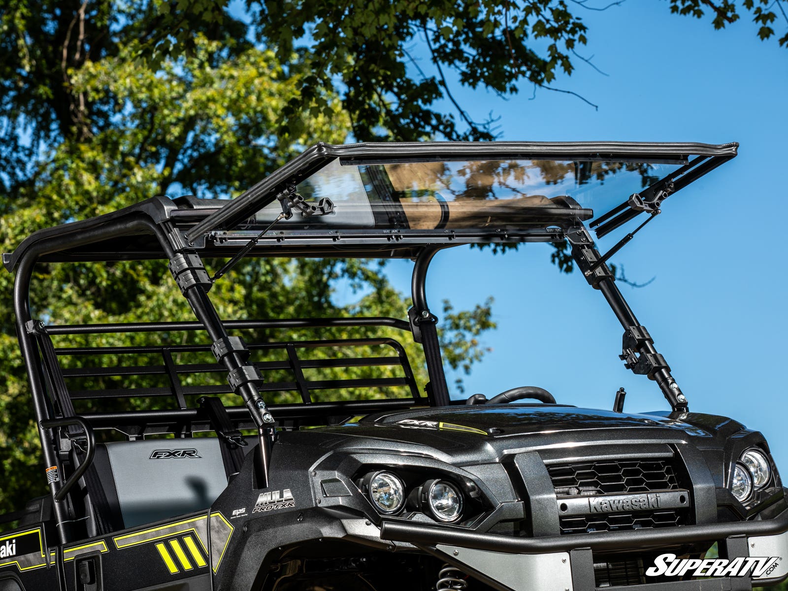 KAWASAKI MULE PRO SCRATCH RESISTANT FLIP WINDSHIELD