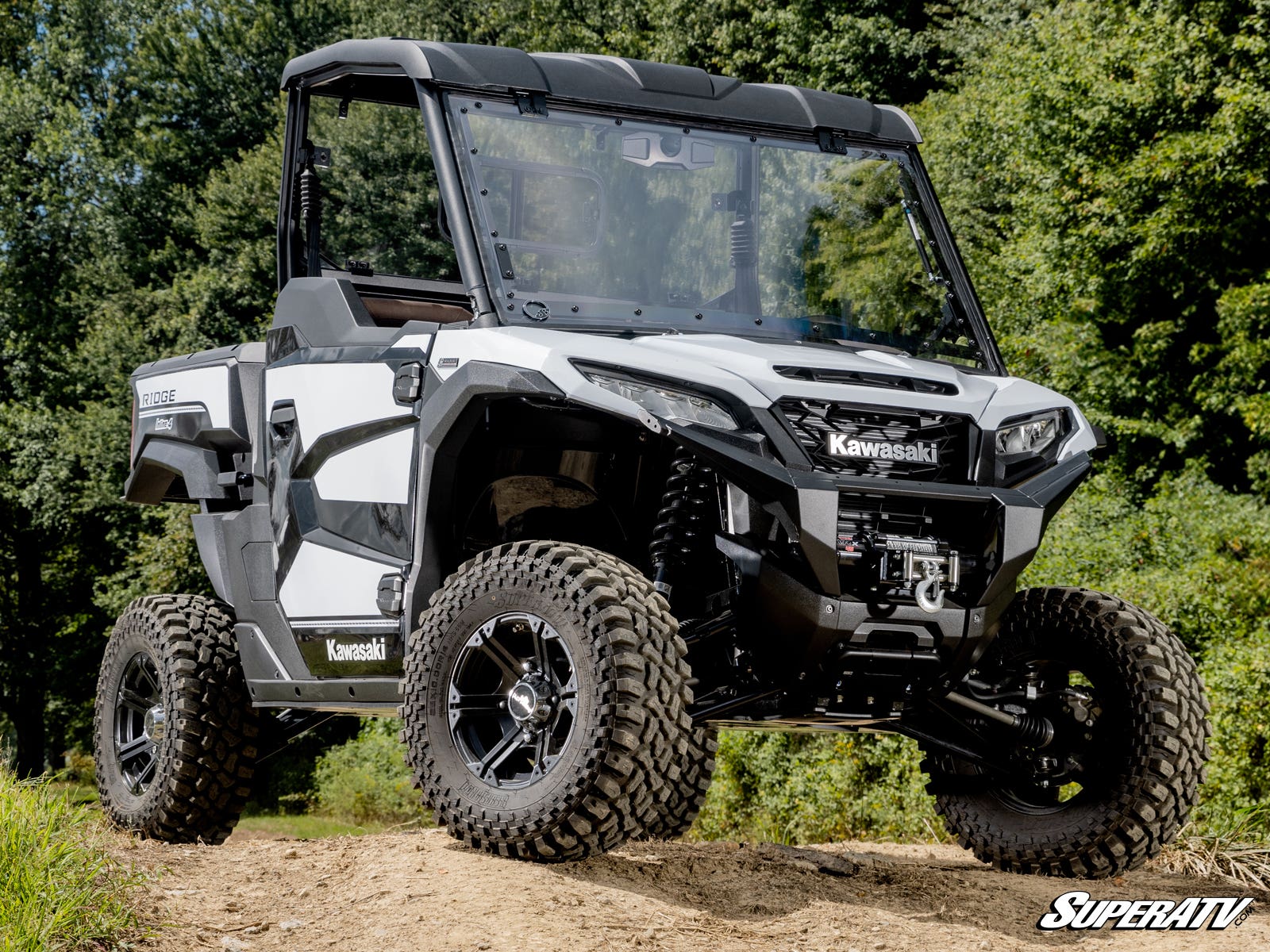 KAWASAKI RIDGE SCRATCH-RESISTANT FLIP WINDSHIELD