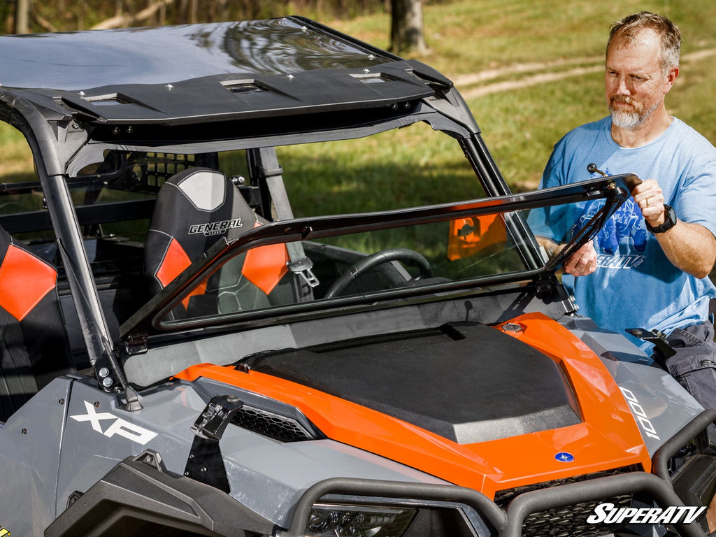 POLARIS GENERAL XP 1000 FLIP-DOWN GLASS WINDSHIELD