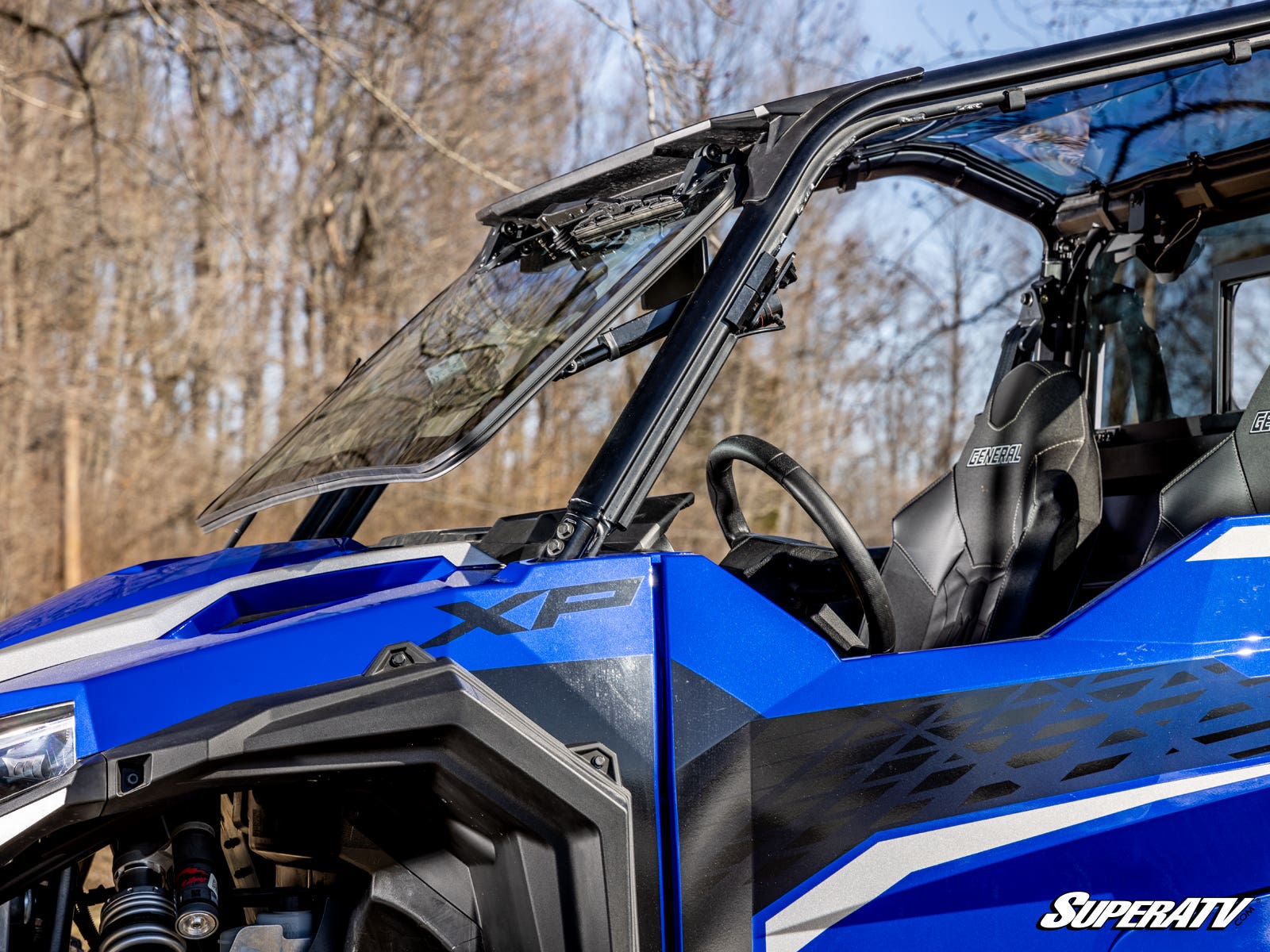 POLARIS GENERAL XP 1000 MAXDRIVE POWER FLIP GLASS WINDSHIELD
