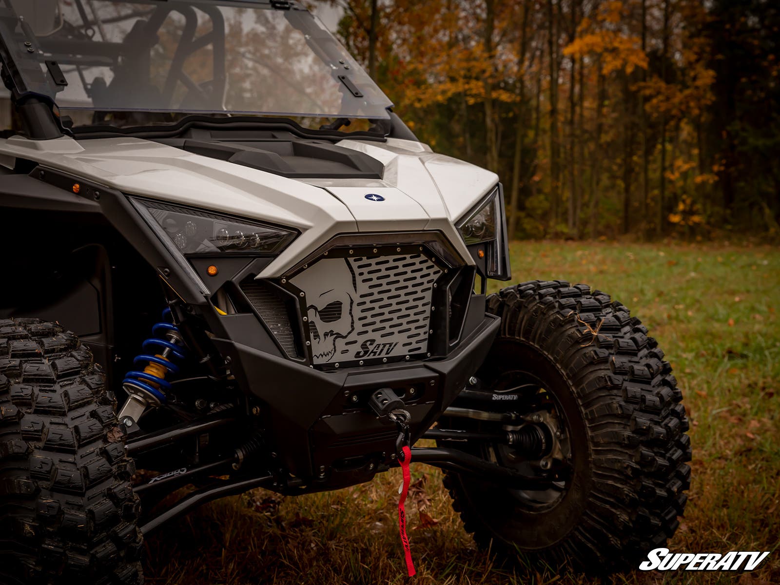 POLARIS RZR TURBO R SKULL STYLE GRILLE INSERT