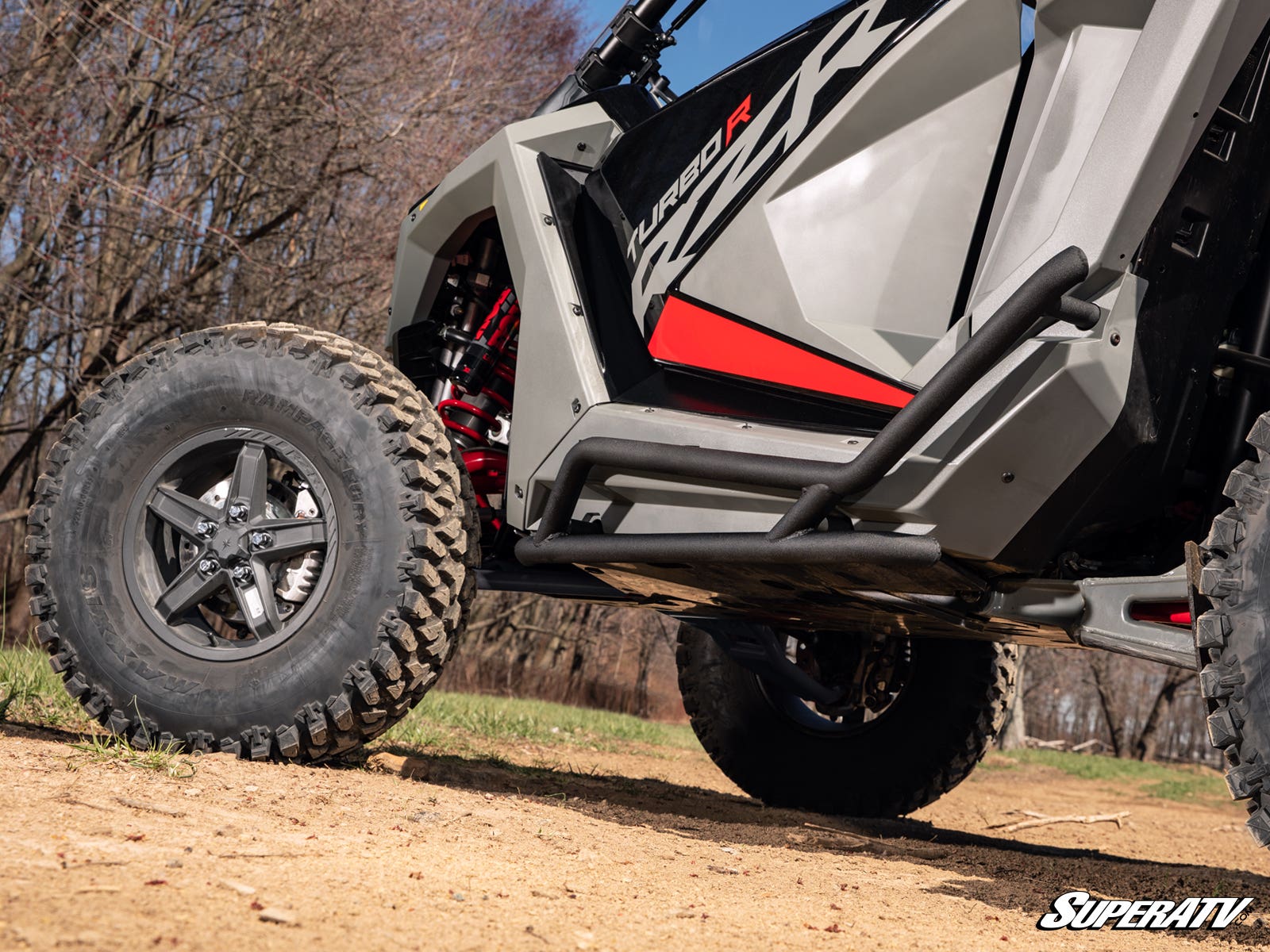 POLARIS RZR TURBO R ROCK SLIDER NERF BARS