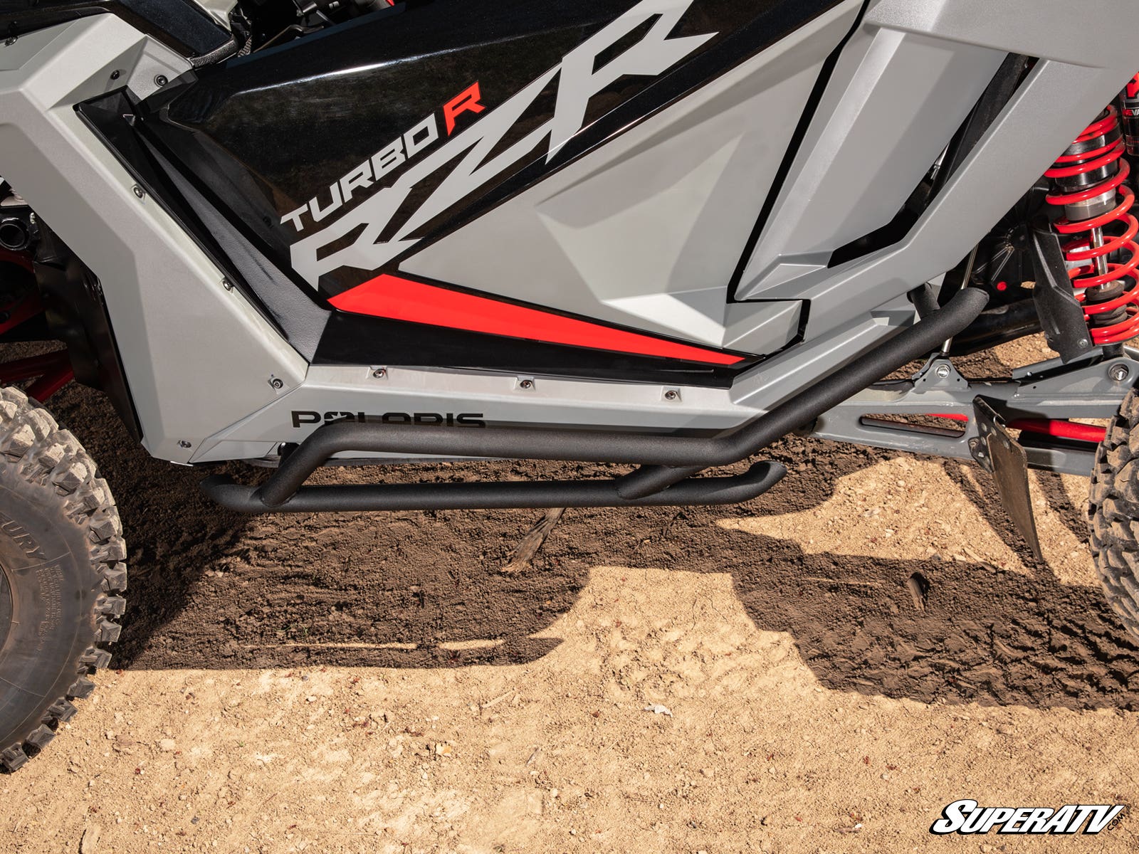 POLARIS RZR TURBO R ROCK SLIDER NERF BARS