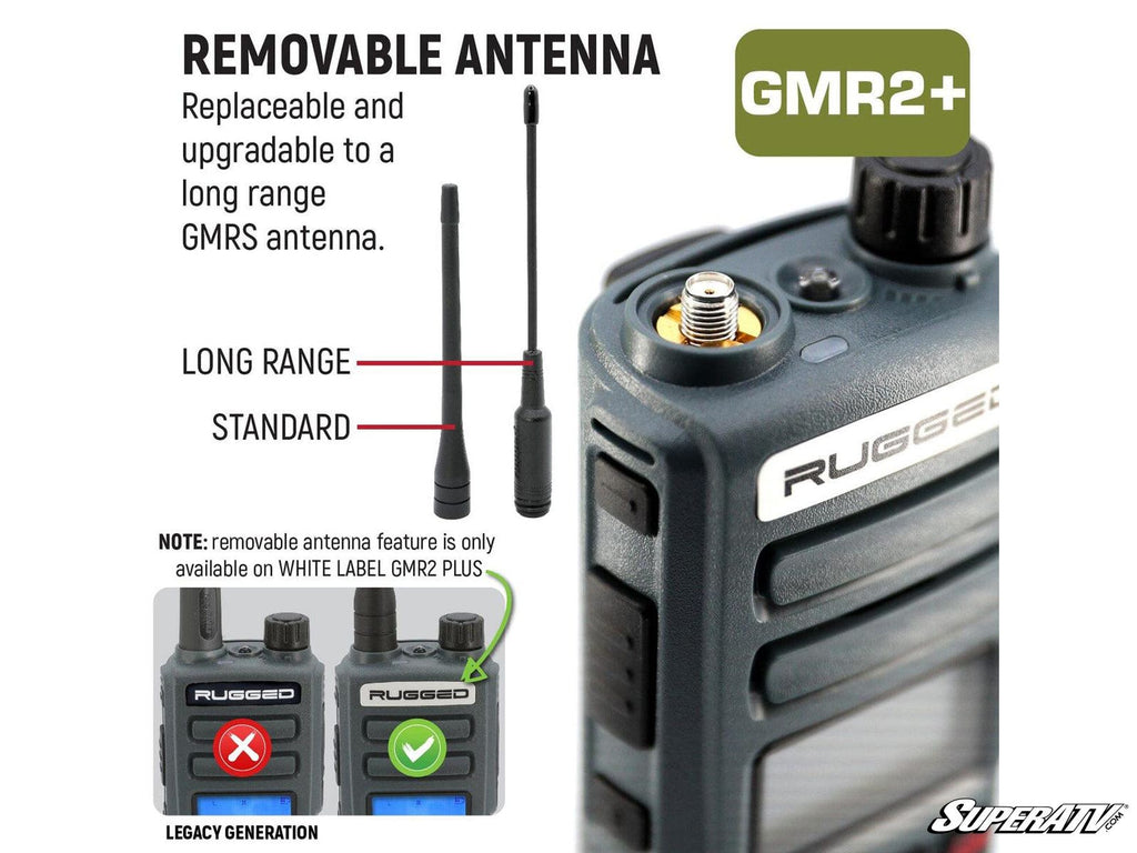 Rugged Radios Rugged GMR2 PLUS—GMRS and FRS Two-Way Handheld Radio