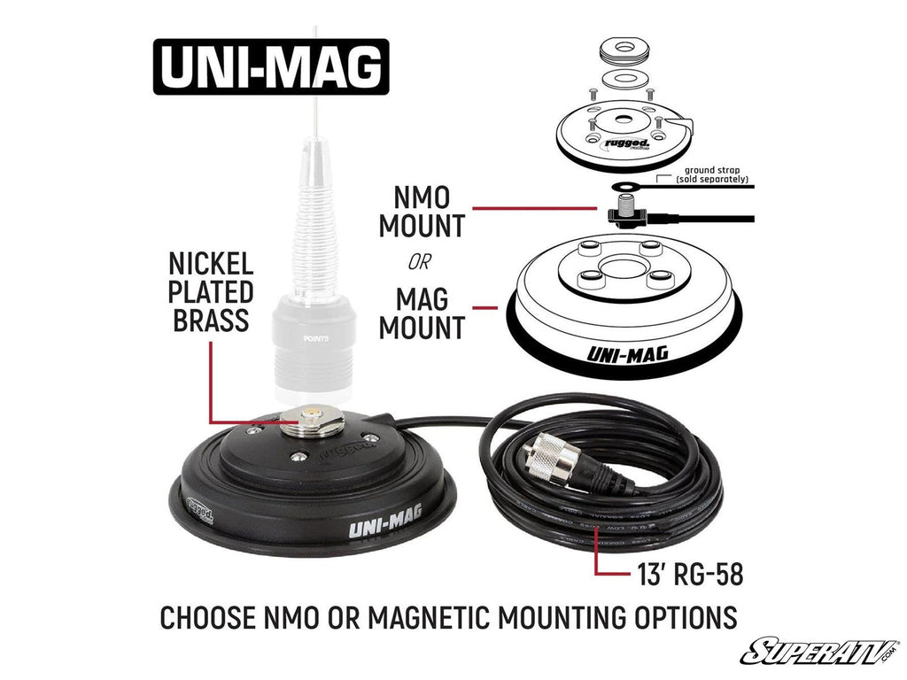 Rugged Radios Radio Kit Lite—Rambler G4 GMRS Band Mobile Radio with Stealth Antenna