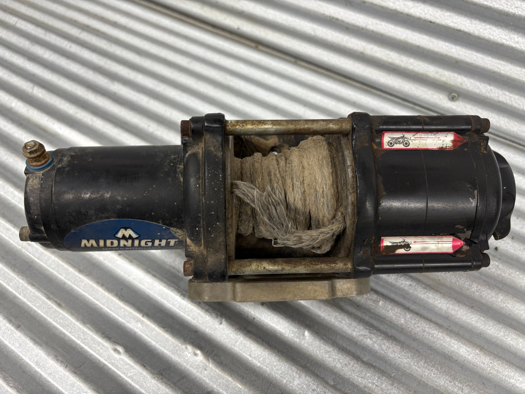 VIPER Midnight MD-3500 UTV/ATV 3500lb Black Synthetic Rope Winch Wiring Included