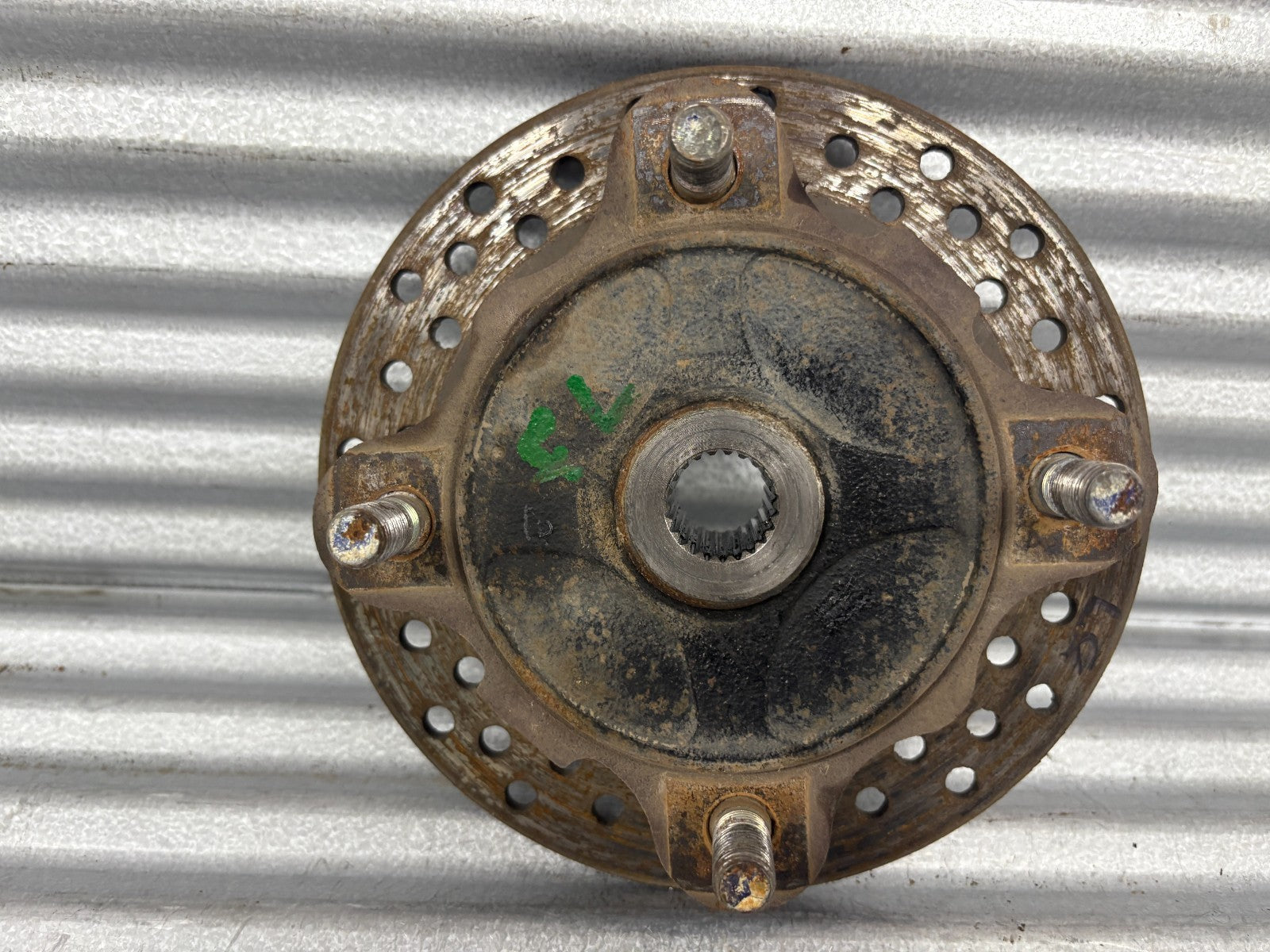 2010 Kawasaki Teryx 750 Front Left Wheel Hub with Disc Brake Rotor OEM 49030