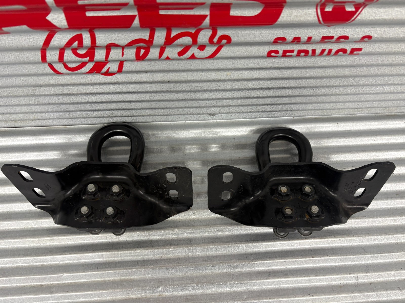 Front Tow Hooks Pair Black | Fits Ford F250 F-250 Super Duty 2017-2025 OEM