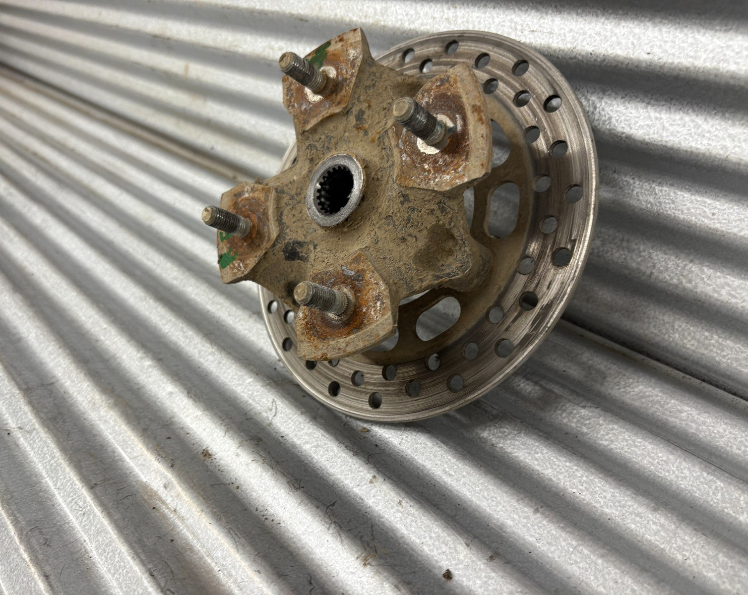 2013 Suzuki KingQuad 750 AXi Front Right Hub and Rotor OEM 54110-31G00