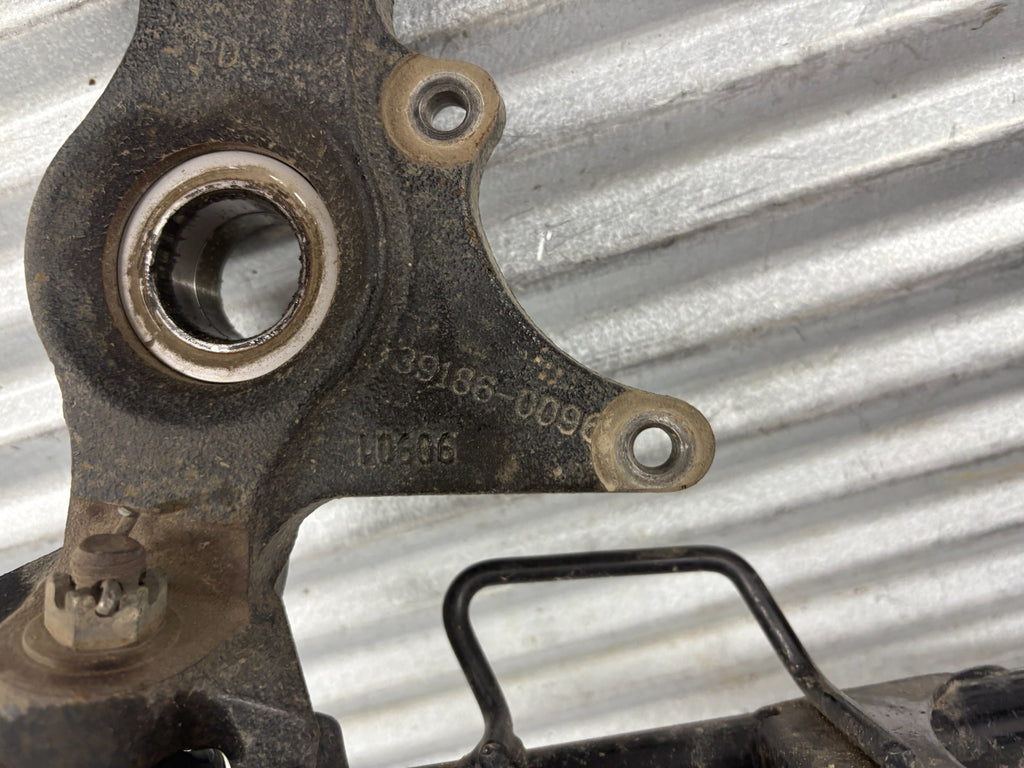 2010 Kawasaki Teryx 750 Left Front Knuckle with A-Arm OEM 39186-0096