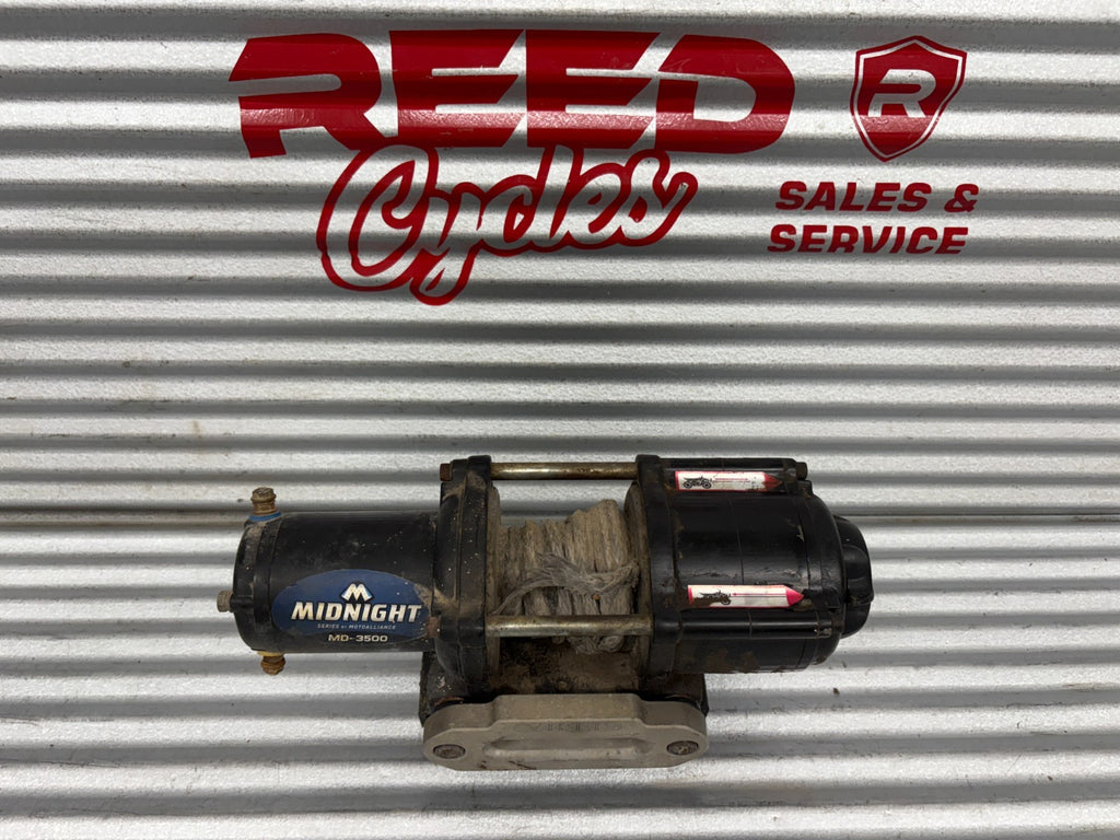 VIPER Midnight MD-3500 UTV/ATV 3500lb Black Synthetic Rope Winch Wiring Included
