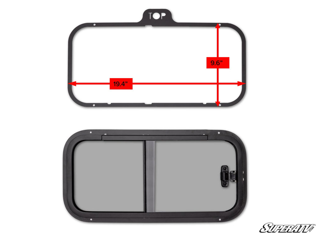 SLIDING WINDOW KIT FOR SUPERATV POLYCARBONATE REAR WINDSHIELDS
