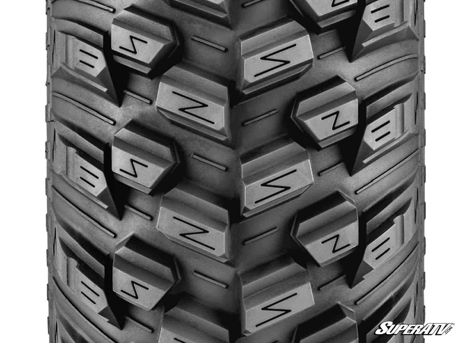 STANDARD XT WARRIOR TIRES 30X10X15 ON 15X7 ASSAULT INDUSTRIES HELLFIRE SATIN BLACK WHEELS 4/136 PATTERN
