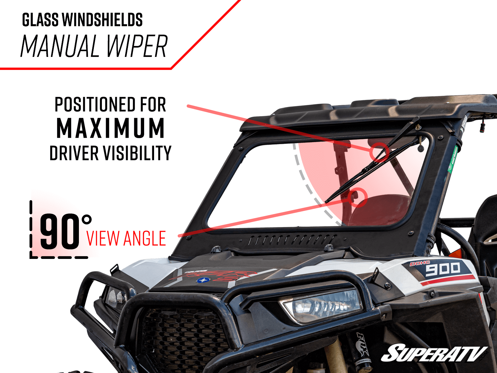 POLARIS RZR XP TURBO GLASS WINDSHIELD
